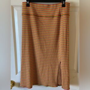 Aerie Skirt Stretchy Striped Multicolor size Large